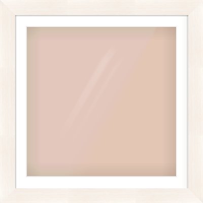 Ivory Driftwood Flat Frame for 700 × 700mm artwork, with Smooth White Single Mount