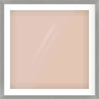 Pale Grey Flat Frame for 700 × 700mm artwork, with Smooth White Single Mount