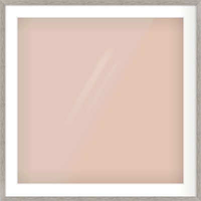 Grey Wood Grain Flat Frame for 700 × 700mm artwork, with Smooth White Single Mount