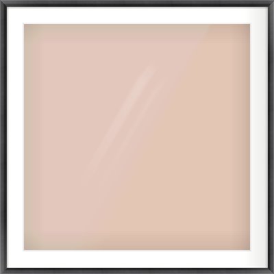 Black Angle Frame for 700 × 700mm artwork, with Smooth White Single Mount