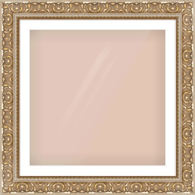 Silver / Gold Reverse Frame for 700 × 700mm artwork, with Smooth White Single Mount