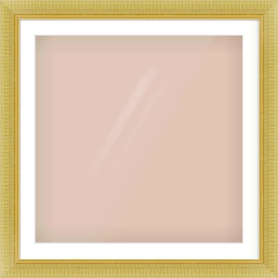 Gold Reverse Frame for 700 × 700mm artwork, with Smooth White Single Mount