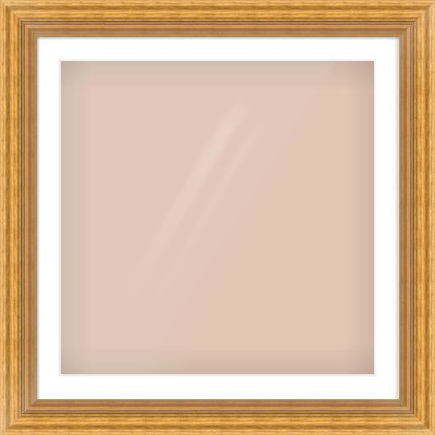 Gold Reverse Frame for 700 × 700mm artwork, with Smooth White Single Mount