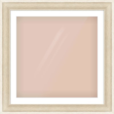 Silver / White Scoop Frame for 700 × 700mm artwork, with Smooth White Single Mount