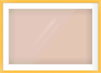 Yellow Paint Flat Frame for 75 × 50cm artwork, with Smooth White Single Mount