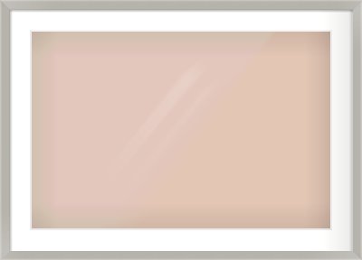 Grey Flat Frame for 75 × 50cm artwork, with Smooth White Single Mount