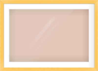 Yellow Paint Flat Frame for 75 × 50cm artwork, with Smooth White Single Mount