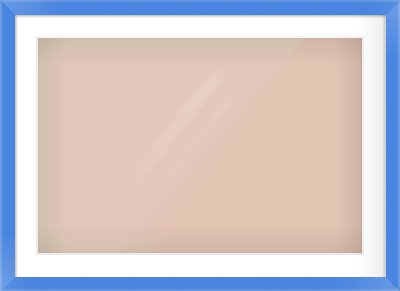 Light Blue Paint Flat Frame for 75 × 50cm artwork, with Smooth White Single Mount