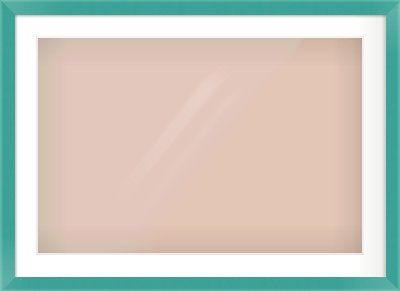 Green Paint Flat Frame for 75 × 50cm artwork, with Smooth White Single Mount