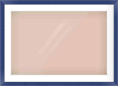 Blue Paint Flat Frame for 75 × 50cm artwork, with Smooth White Single Mount
