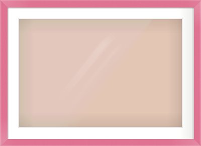 Pink Paint Flat Frame for 75 × 50cm artwork, with Smooth White Single Mount