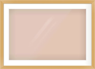 Matte Gold Flat Frame for 75 × 50cm artwork, with Smooth White Single Mount