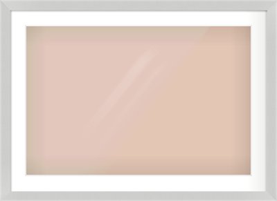Matte Silver Flat Frame for 75 × 50cm artwork, with Smooth White Single Mount
