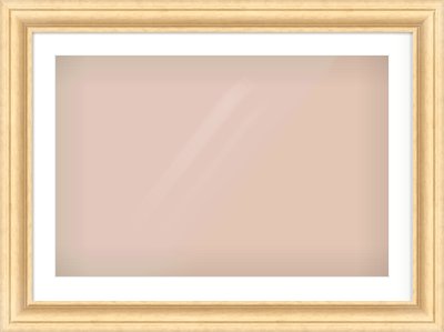 Natural Wood Scoop Frame for 75 × 50cm artwork, with Smooth White Single Mount