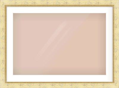 Gold Reverse Frame for 75 × 50cm artwork, with Smooth White Single Mount