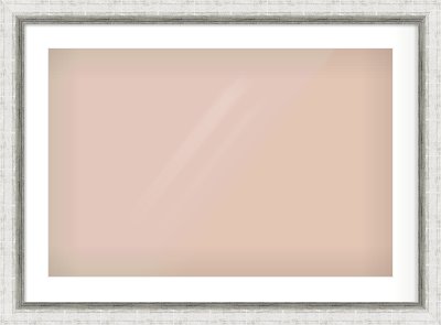 Silver Reverse Frame for 75 × 50cm artwork, with Smooth White Single Mount