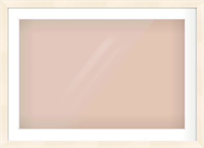 Natural Wood Flat Frame for 75 × 50cm artwork, with Smooth White Single Mount