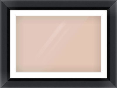 Black Reverse Frame for 75 × 50cm artwork, with Smooth White Single Mount