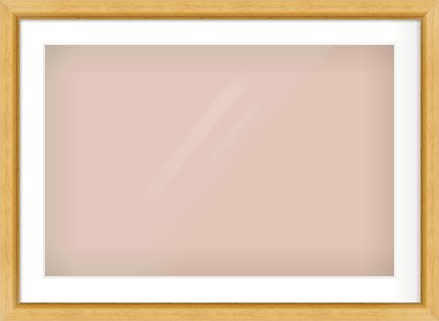 Natural Wood Reverse Frame for 75 × 50cm artwork, with Smooth White Single Mount