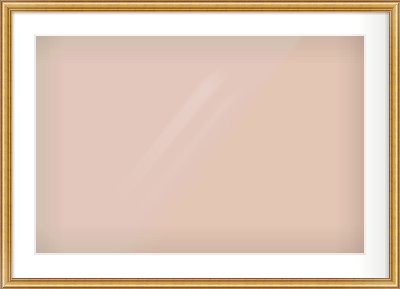 Gold Dome Frame for 75 × 50cm artwork, with Smooth White Single Mount