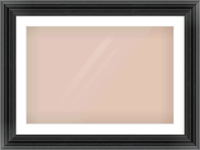 Black Spoon Frame for 75 × 50cm artwork, with Smooth White Single Mount