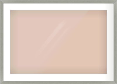 Pale Grey Flat Frame for 75 × 50cm artwork, with Smooth White Single Mount