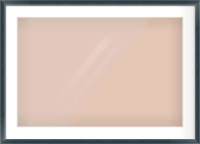 Aqua Blue Stain Cushion Frame for 75 × 50cm artwork, with Smooth White Single Mount