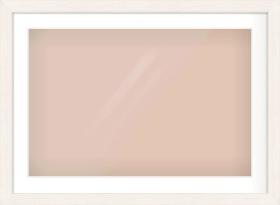 Ivory Driftwood Flat Frame for 75 × 50cm artwork, with Smooth White Single Mount