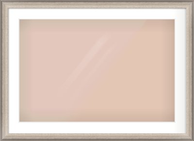 Champagne Silver Scoop Frame for 75 × 50cm artwork, with Smooth White Single Mount