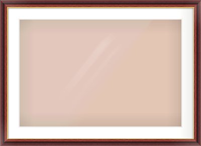 Brown Reverse Frame for 75 × 50cm artwork, with Smooth White Single Mount