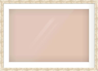 Silver Flat Frame for 75 × 50cm artwork, with Smooth White Single Mount
