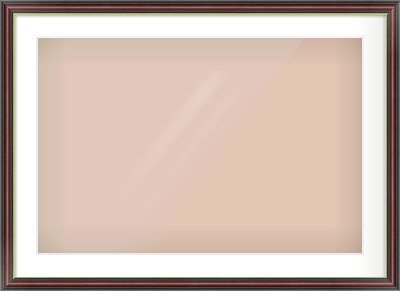 Brown Reverse Frame for 75 × 50cm artwork, with Smooth White Single Mount