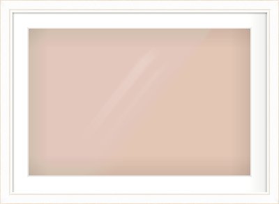 White / Natural Scoop Frame for 75 × 50cm artwork, with Smooth White Single Mount