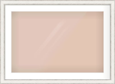 Black/Silver Flat Frame for 75 × 50cm artwork, with Smooth White Single Mount