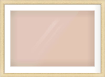 Gold Flat Frame for 75 × 50cm artwork, with Smooth White Single Mount
