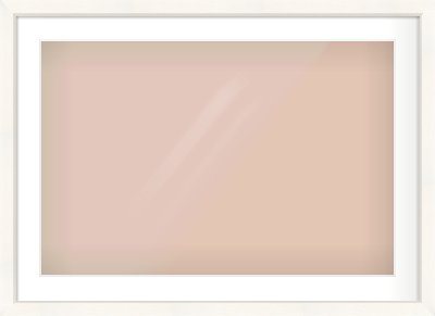 Cream Flat Frame for 75 × 50cm artwork, with Smooth White Single Mount