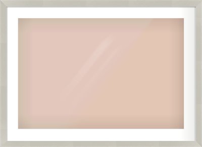 Grey Flat Frame for 75 × 50cm artwork, with Smooth White Single Mount