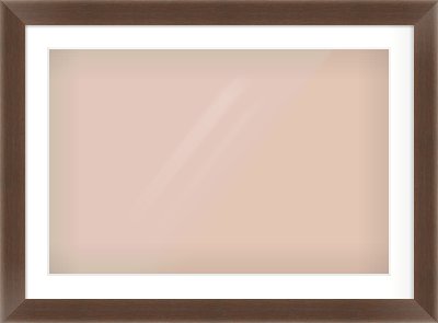 Brown Flat Frame for 75 × 50cm artwork, with Smooth White Single Mount