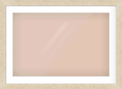 Premium Flat Frame for 75 × 50cm artwork, with Smooth White Single Mount