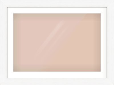 Natural Grain / White Stain Stepped Frame for 75 × 50cm artwork, with Smooth White Single Mount