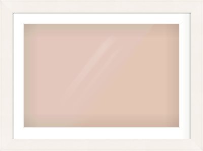 Ivory Flat Frame for 75 × 50cm artwork, with Smooth White Single Mount