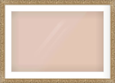 Light Brown Decorative Frame for 75 × 50cm artwork, with Smooth White Single Mount