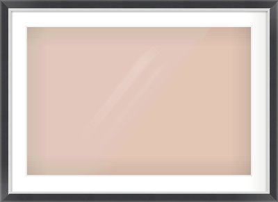 Black/Silver Flat Frame for 75 × 50cm artwork, with Smooth White Single Mount