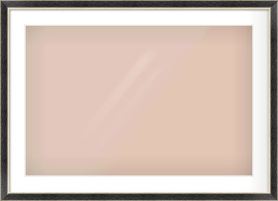 Black & Champagne Silver Reverse Frame for 75 × 50cm artwork, with Smooth White Single Mount