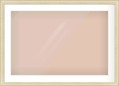 Ivory Reverse Frame for 75 × 50cm artwork, with Smooth White Single Mount