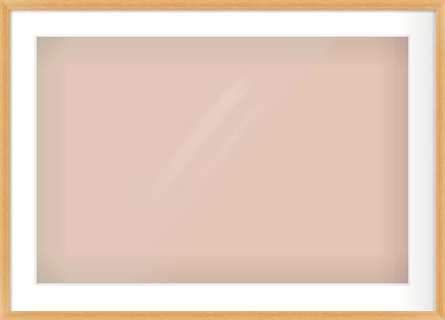 Oak Veneer Flat Frame for 75 × 50cm artwork, with Smooth White Single Mount