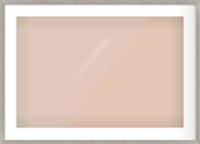 Grey Wood Grain Flat Frame for 75 × 50cm artwork, with Smooth White Single Mount