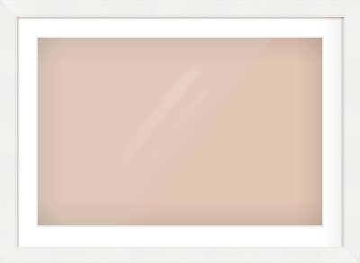 White Beveled Frame for 75 × 50cm artwork, with Smooth White Single Mount