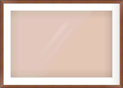 Brown Cushion Frame for 75 × 50cm artwork, with Smooth White Single Mount