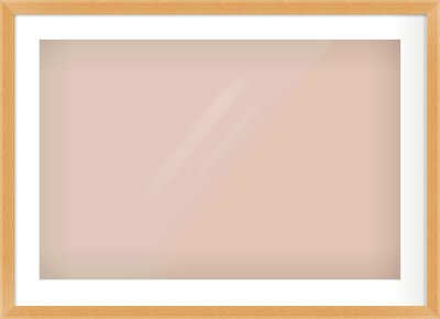Oak Veneer Flat Frame for 75 × 50cm artwork, with Smooth White Single Mount